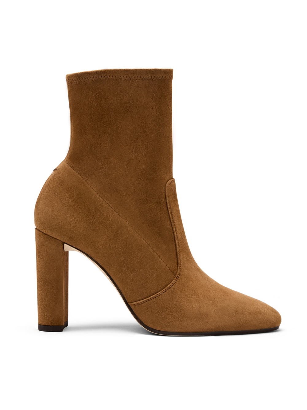 Women's Tan Suede High-Heel Ankle Boots